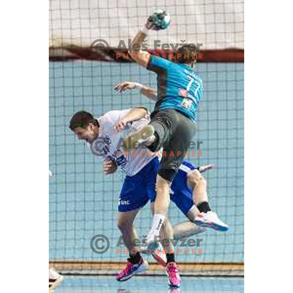 in action during Slovenian Cup handball match between Maribor Branik and Riko Ribnica in Luknja, Maribor, Slovenia on December 15, 2021. Photo: Jure Banfi/www.alesfevzer.com
