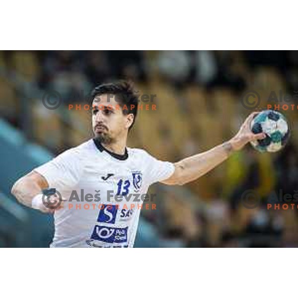 Tadej Sok in action during Slovenian Cup handball match between Maribor Branik and Riko Ribnica in Luknja, Maribor, Slovenia on December 15, 2021. Photo: Jure Banfi/www.alesfevzer.com