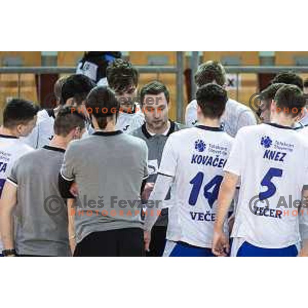 Luka Zvizej, head coach of Maribor Branik during Slovenian Cup handball match between Maribor Branik and Riko Ribnica in Luknja, Maribor, Slovenia on December 15, 2021. Photo: Jure Banfi/www.alesfevzer.com
