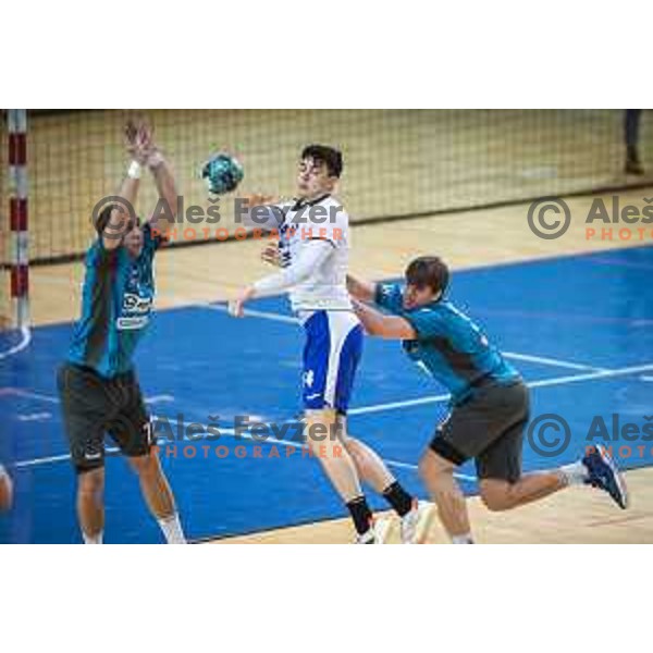 in action during Slovenian Cup handball match between Maribor Branik and Riko Ribnica in Luknja, Maribor, Slovenia on December 15, 2021. Photo: Jure Banfi/www.alesfevzer.com