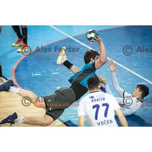 in action during Slovenian Cup handball match between Maribor Branik and Riko Ribnica in Luknja, Maribor, Slovenia on December 15, 2021. Photo: Jure Banfi/www.alesfevzer.com