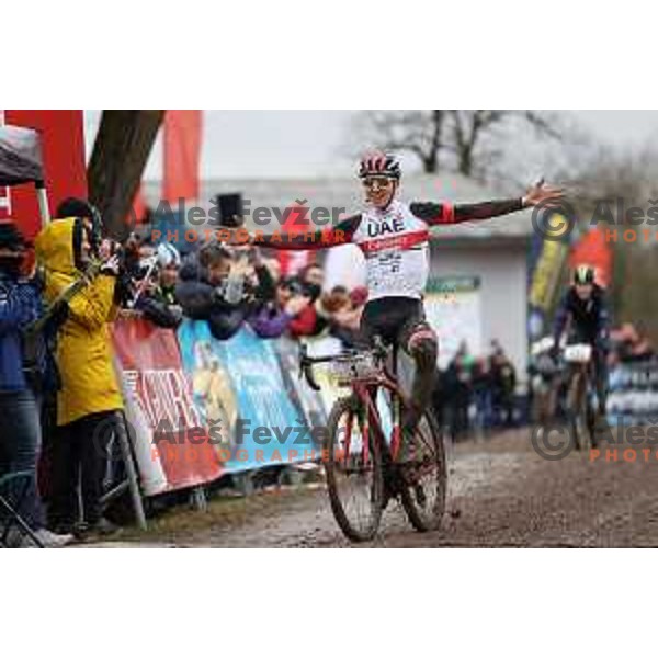 Tadej Pogacar, winner of Men\'s Elite race at Ciklokros Ljubljana 2021 at Hippodrome Stozice, Slovenia on December 26, 2021