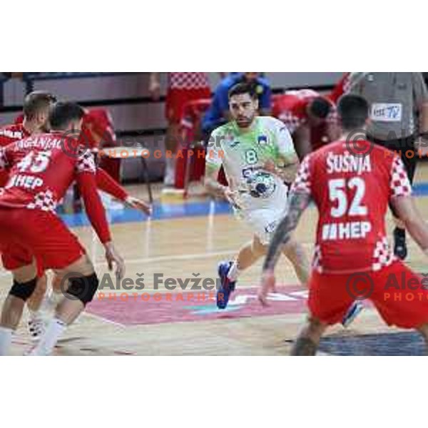 Blaz Janc in action during friendly match between Slovenia and Croatia in Celje, Slovenia on December 29, 2021