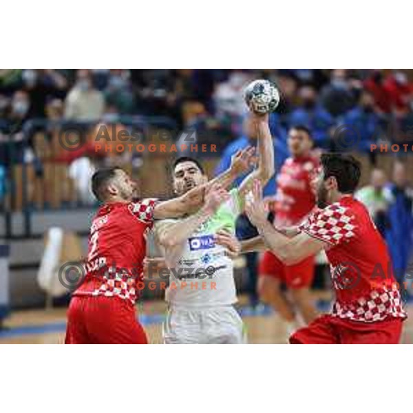 Blaz Janc in action during friendly match between Slovenia and Croatia in Celje, Slovenia on December 29, 2021