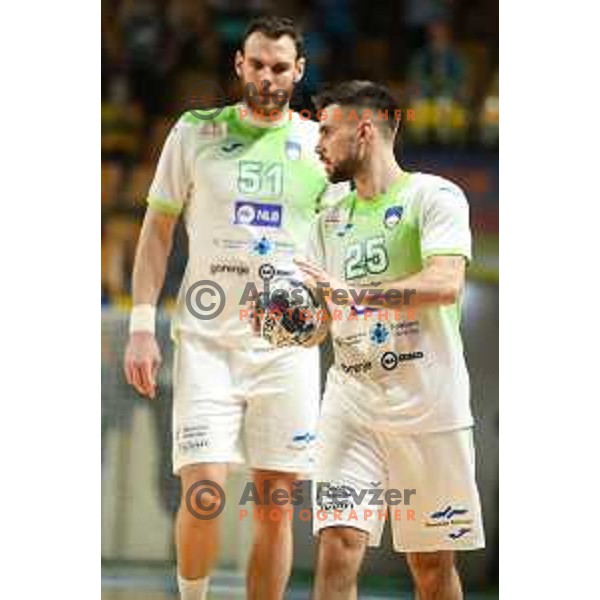 Tilen Sokolic in action during friendly match between Slovenia and Croatia in Celje, Slovenia on December 29, 2021