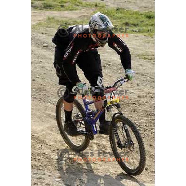 Luka Novak (SLO) at UCI mountain bike World Cup 2008, 4-cross race in Maribor, Slovenia 10.5.2008 