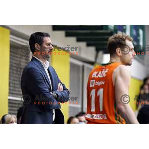 Jurica Golemac in action in ABA league basketball match between Krka and Cedevita Olimpija in Leon Stukelj Hall in Novo mesto, Slovenia on January 2, 2022