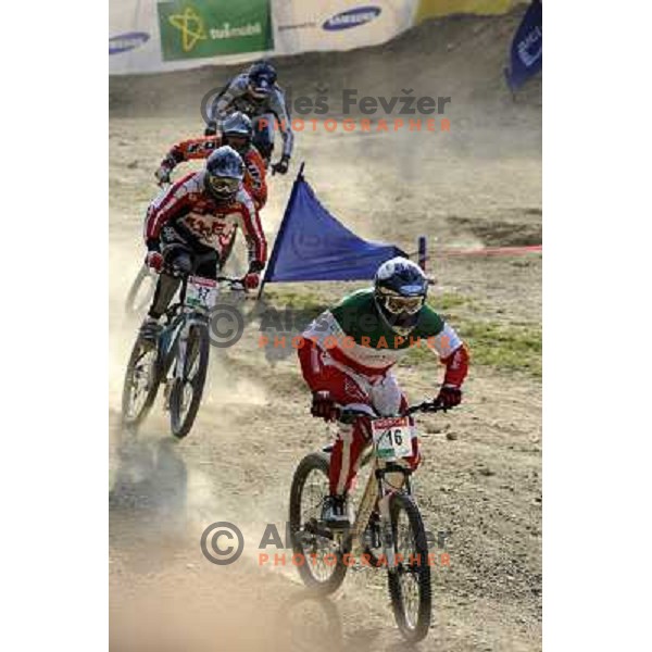 Livio Zampieri (ITA-16) at UCI mountain bike World Cup 2008, 4-cross race in Maribor, Slovenia 10.5.2008 