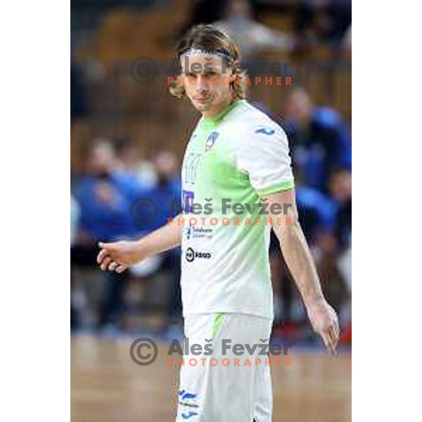Jure Dolenec in action during friendly match between Slovenia and Croatia in Celje, Slovenia on December 29, 2021