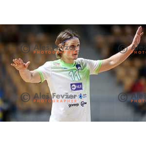 Jure Dolenec in action during friendly match between Slovenia and Croatia in Celje, Slovenia on December 29, 2021