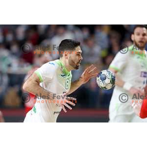 Blaz Janc in action during friendly match between Slovenia and Croatia in Celje, Slovenia on December 29, 2021