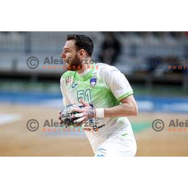 Borut Mackovsek in action during friendly match between Slovenia and Croatia in Celje, Slovenia on December 29, 2021
