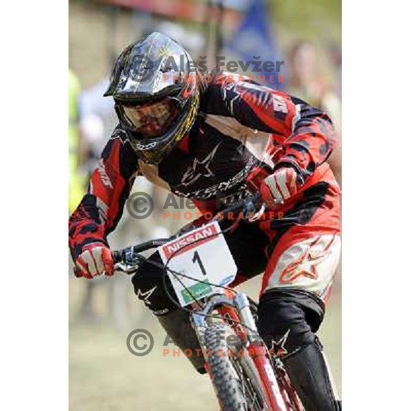 Anneke Beerten , winner of UCI mountain bike World Cup 2008, 4-cross race in Maribor, Slovenia 10.5.2008 