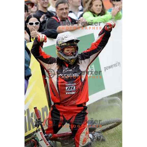 Anneke Beerten, winner of UCI mountain bike World Cup 2008, 4-cross race in Maribor, Slovenia 10.5.2008 