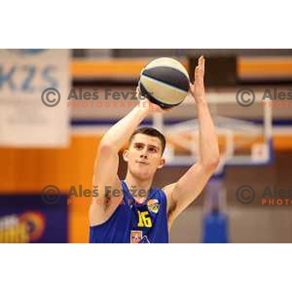 Alen Malovcic in action during Nova KBM league match between Helios Suns and Sencur GGD in Domzale, Slovenia on January 4, 2022