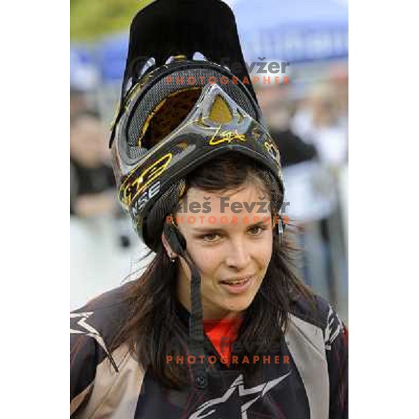 Anneke Beerten , winner of UCI mountain bike World Cup 2008, 4-cross race in Maribor, Slovenia 10.5.2008 