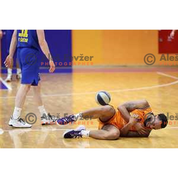Carlbe Ervin in action during Nova KBM league match between Helios Suns and Sencur GGD in Domzale, Slovenia on January 4, 2022