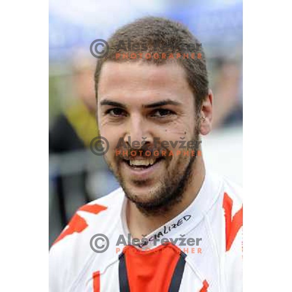 Alvarez (ESP) , winner of UCI mountain bike World Cup 2008, 4-cross race in Maribor, Slovenia 10.5.2008 