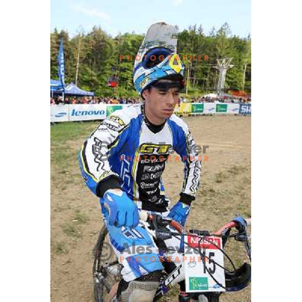 Tomas Slavik at UCI mountain bike World Cup 2008, 4-cross race in Maribor, Slovenia 10.5.2008 