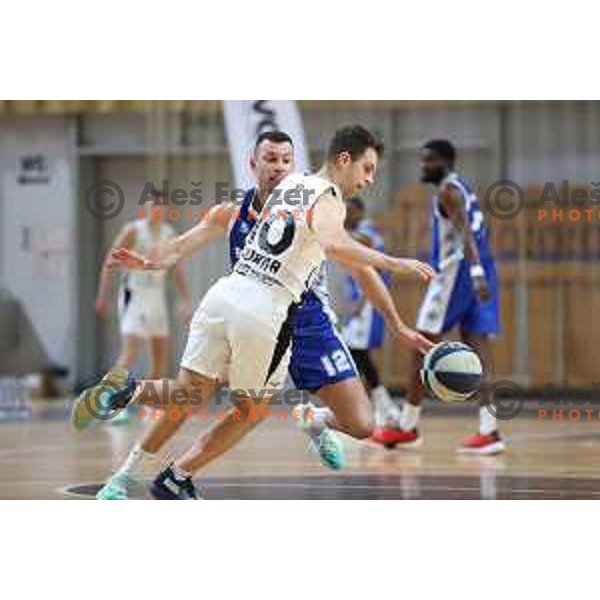 in action during Nova KBM league basketball match between Nutrispoint Ilirija and Rogaska in Tivoli Hall, Ljubljana, Slovenia on January 8, 2022