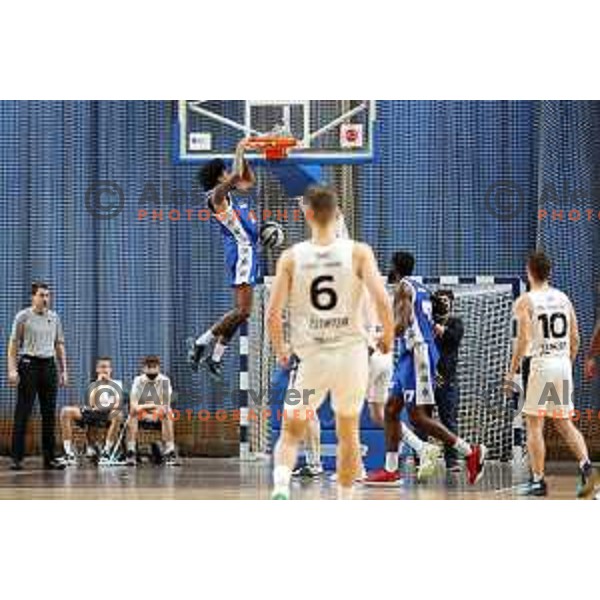 in action during Nova KBM league basketball match between Nutrispoint Ilirija and Rogaska in Tivoli Hall, Ljubljana, Slovenia on January 8, 2022