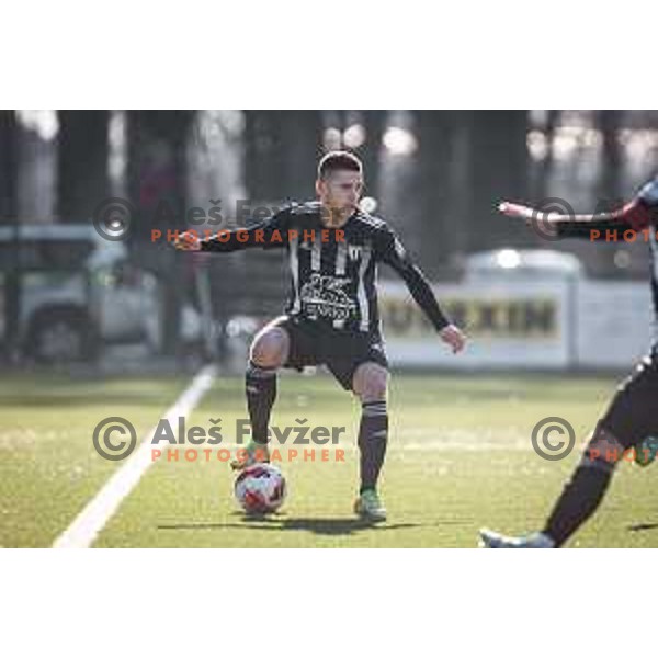 Amar Beganovic in action during friendly football match between NS Mura and Nafta 1903 in Fazanerija, Murska Sobota, Slovenia on January 15, 2022. Photo: Jure Banfi/www.alesfevzer.com