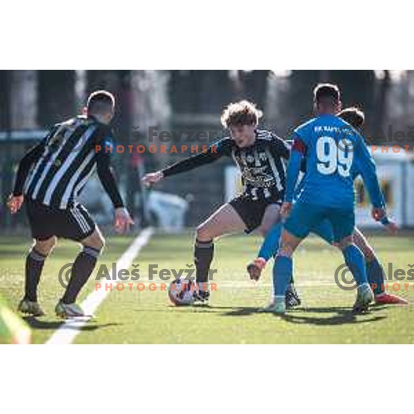 Kai Cipot in action during friendly football match between NS Mura and Nafta 1903 in Fazanerija, Murska Sobota, Slovenia on January 15, 2022. Photo: Jure Banfi/www.alesfevzer.com