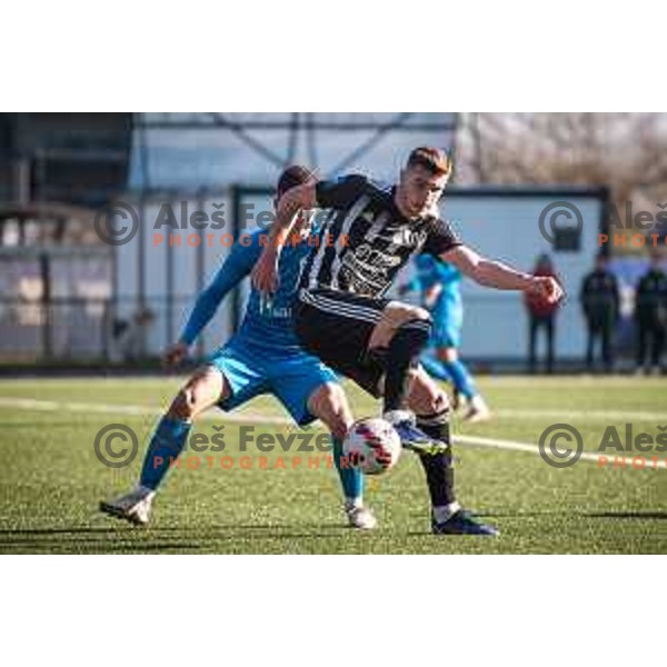 Nardin Mulahusejnovic in action during friendly football match between NS Mura and Nafta 1903 in Fazanerija, Murska Sobota, Slovenia on January 15, 2022. Photo: Jure Banfi/www.alesfevzer.com