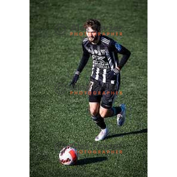Klemen Pucko in action during friendly football match between NS Mura and Nafta 1903 in Fazanerija, Murska Sobota, Slovenia on January 15, 2022. Photo: Jure Banfi/www.alesfevzer.com