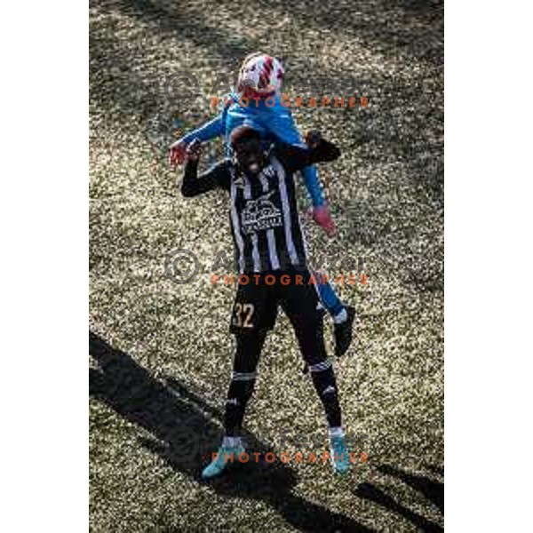 Ouro Samsindin in action during friendly football match between NS Mura and Nafta 1903 in Fazanerija, Murska Sobota, Slovenia on January 15, 2022. Photo: Jure Banfi/www.alesfevzer.com