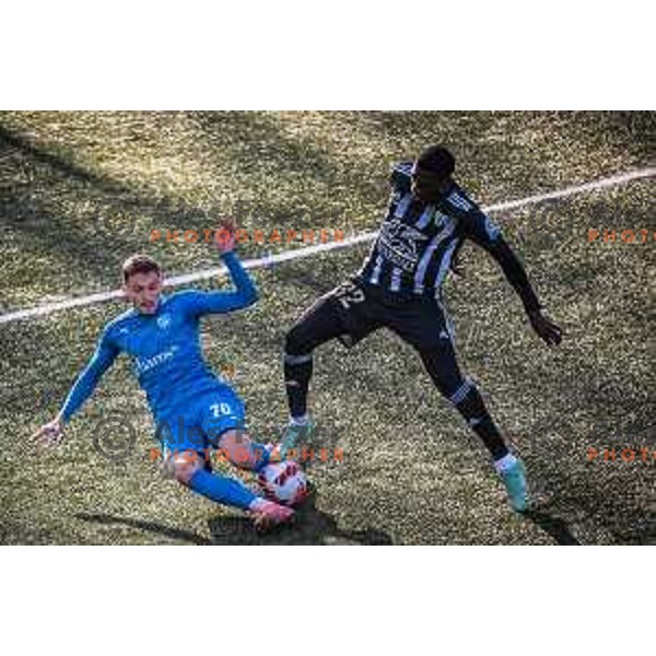 Zan Florjanc in action during friendly football match between NS Mura and Nafta 1903 in Fazanerija, Murska Sobota, Slovenia on January 15, 2022. Photo: Jure Banfi/www.alesfevzer.com