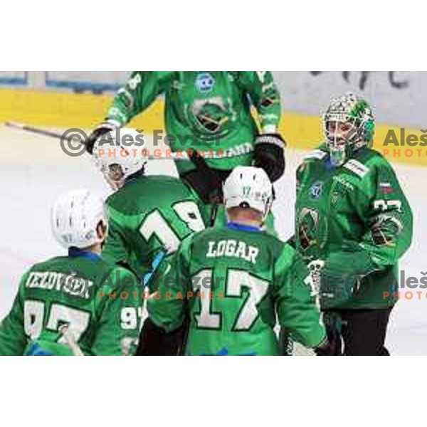 Paavo Holsa of SZ Olimpija in action during IceHL match between SZ Olimpija and Dornbirn Bulldogs in Ljubljana, Slovenia on January 15, 2022 