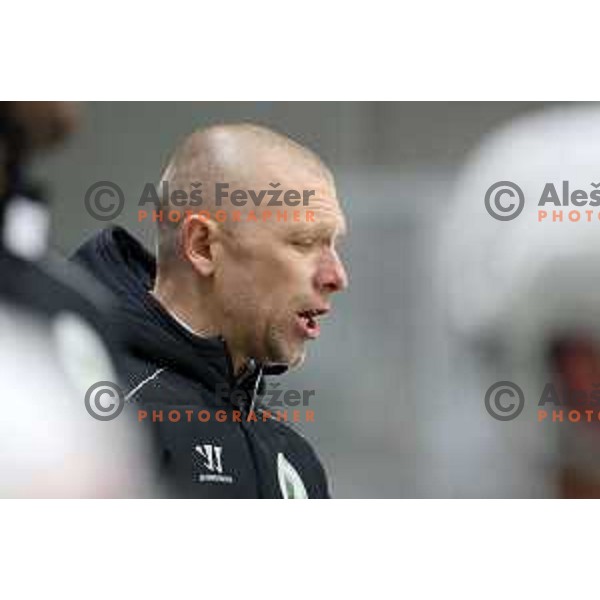 Mitja Sivic, head coach of SZ Olimpija in action during IceHL match between SZ Olimpija and Dornbirn Bulldogs in Ljubljana, Slovenia on January 15, 2022
