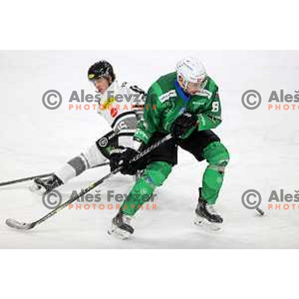 Daniel Wade Murphy of SZ Olimpija in action during IceHL match between SZ Olimpija and Dornbirn Bulldogs in Ljubljana, Slovenia on January 15, 2022