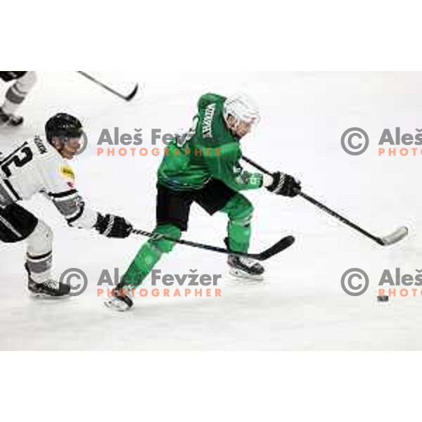 Daniel Wade Murphy of SZ Olimpija in action during IceHL match between SZ Olimpija and Dornbirn Bulldogs in Ljubljana, Slovenia on January 15, 2022