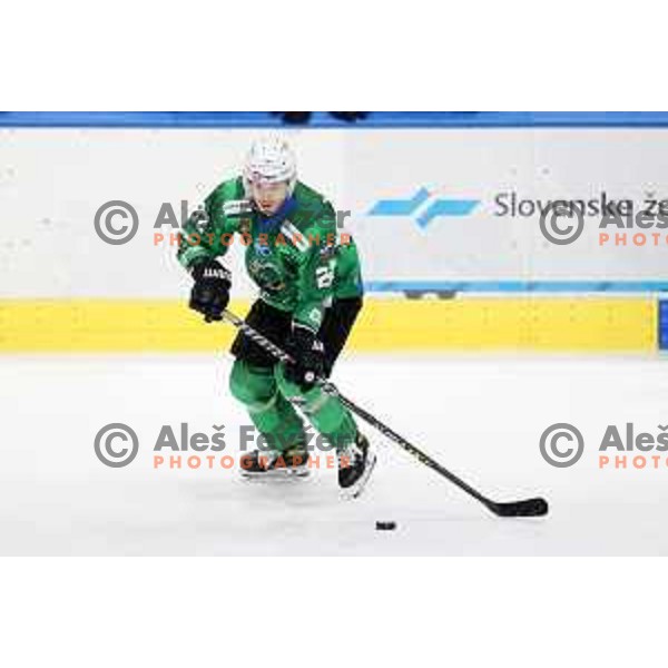 Guillaume Leclerc of SZ Olimpija in action during IceHL match between SZ Olimpija and Dornbirn Bulldogs in Ljubljana, Slovenia on January 15, 2022