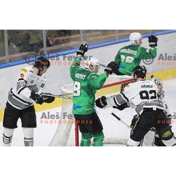 Daniel Wade Murphy of SZ Olimpija in action during IceHL match between SZ Olimpija and Dornbirn Bulldogs in Ljubljana, Slovenia on January 15, 2022