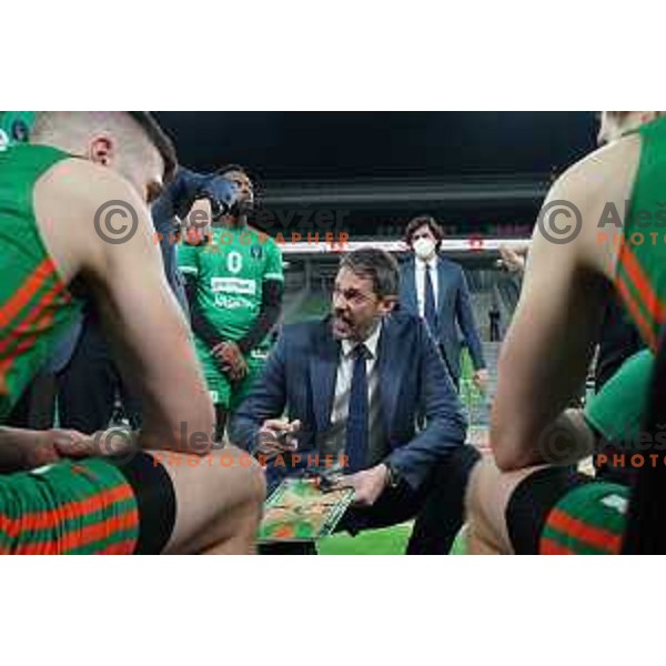 Jurica Golemac, head coach of Cedevita Olimpija during 7days EuroCup regular season basketball match between Cedevita Olimpija and Gran Canaria in Stozice, Arena, Ljubljana, Slovenia on January 19, 2022