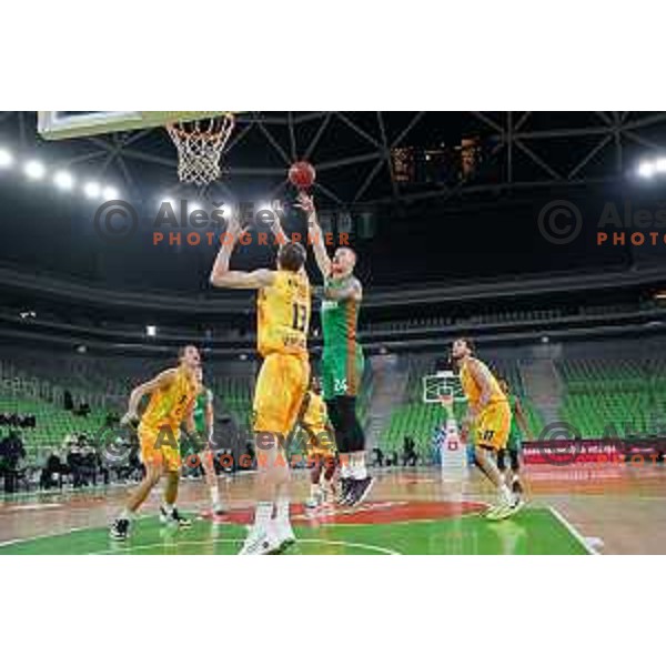 Alen Omic in action during 7days EuroCup regular season basketball match between Cedevita Olimpija and Gran Canaria in Stozice, Arena, Ljubljana, Slovenia on January 19, 2022