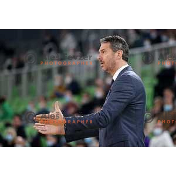 Jurica Golemac, head coach of Cedevita Olimpija during 7days EuroCup regular season basketball match between Cedevita Olimpija and Gran Canaria in Stozice, Arena, Ljubljana, Slovenia on January 19, 2022