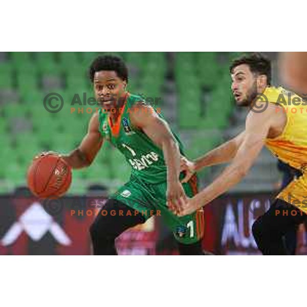 Yogi Ferrell in action during 7days EuroCup regular season basketball match between Cedevita Olimpija and Gran Canaria in Stozice, Arena, Ljubljana, Slovenia on January 19, 2022