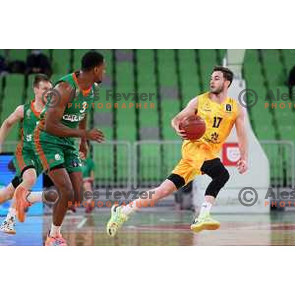 Sergi Garcia in action during 7days EuroCup regular season basketball match between Cedevita Olimpija and Gran Canaria in Stozice, Arena, Ljubljana, Slovenia on January 19, 2022