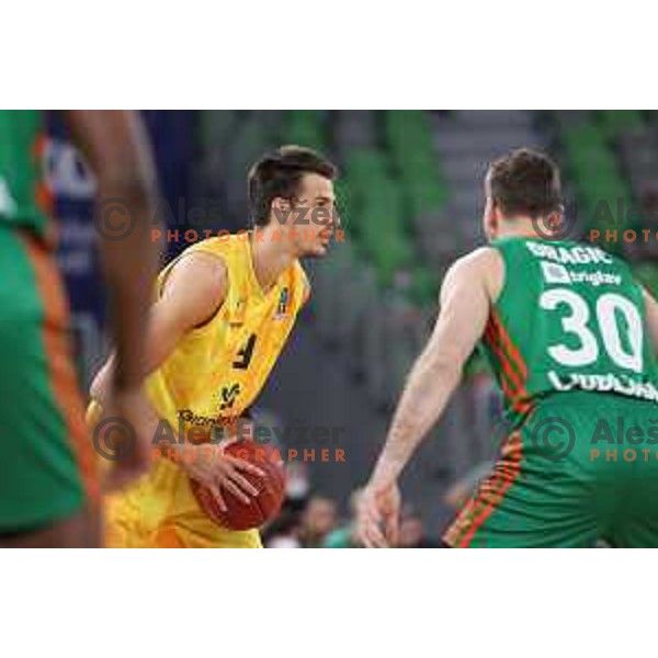 Nicolas Brussino in action during 7days EuroCup regular season basketball match between Cedevita Olimpija and Gran Canaria in Stozice, Arena, Ljubljana, Slovenia on January 19, 2022