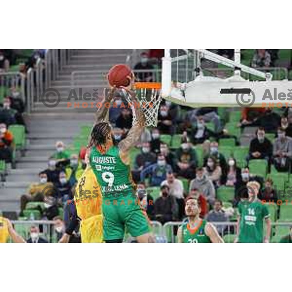 Zach Auguste in action during 7days EuroCup regular season basketball match between Cedevita Olimpija and Gran Canaria in Stozice, Arena, Ljubljana, Slovenia on January 19, 2022