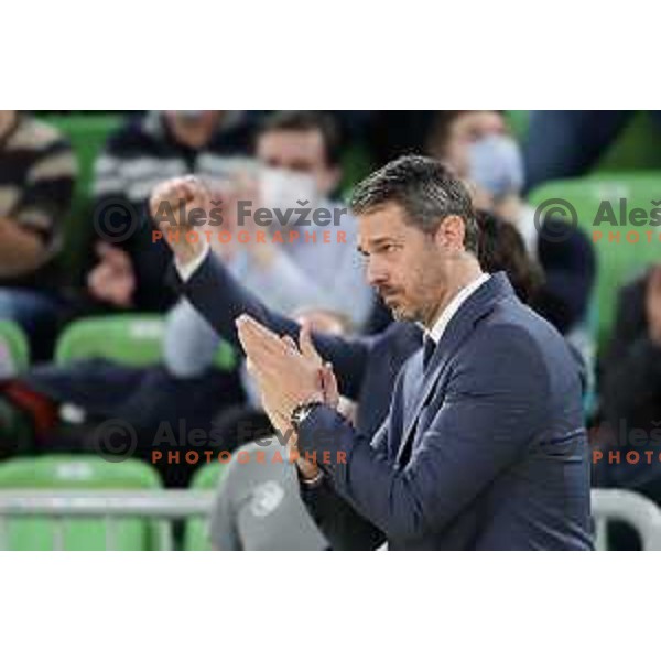 Jurica Golemac, head coach of Cedevita Olimpija during 7days EuroCup regular season basketball match between Cedevita Olimpija and Gran Canaria in Stozice, Arena, Ljubljana, Slovenia on January 19, 2022