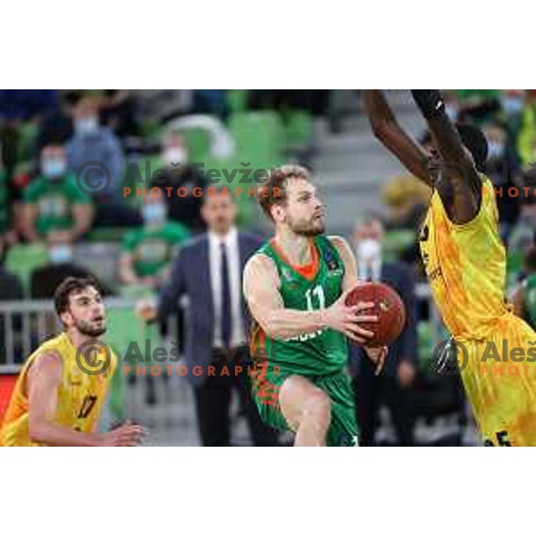 Jaka Blazic in action during 7days EuroCup regular season basketball match between Cedevita Olimpija and Gran Canaria in Stozice, Arena, Ljubljana, Slovenia on January 19, 2022