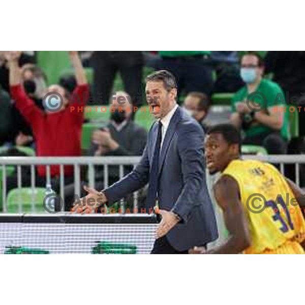 Jurica Golemac, head coach of Cedevita Olimpija during 7days EuroCup regular season basketball match between Cedevita Olimpija and Gran Canaria in Stozice, Arena, Ljubljana, Slovenia on January 19, 2022