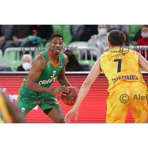 Melvin Ejim in action during 7days EuroCup regular season basketball match between Cedevita Olimpija and Gran Canaria in Stozice, Arena, Ljubljana, Slovenia on January 19, 2022