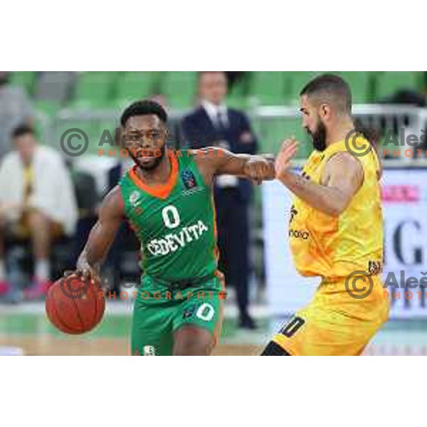 Jacob Pullen in action during 7days EuroCup regular season basketball match between Cedevita Olimpija and Gran Canaria in Stozice, Arena, Ljubljana, Slovenia on January 19, 2022