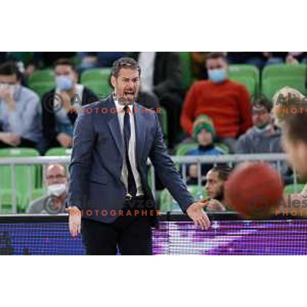 Jurica Golemac, head coach of Cedevita Olimpija during 7days EuroCup regular season basketball match between Cedevita Olimpija and Gran Canaria in Stozice, Arena, Ljubljana, Slovenia on January 19, 2022